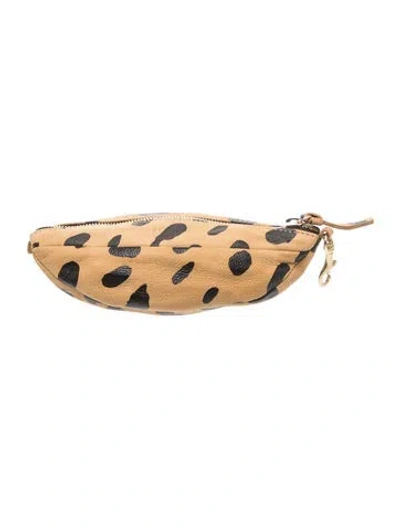 Pre-owned Clare V Leather Clutch In Neutrals