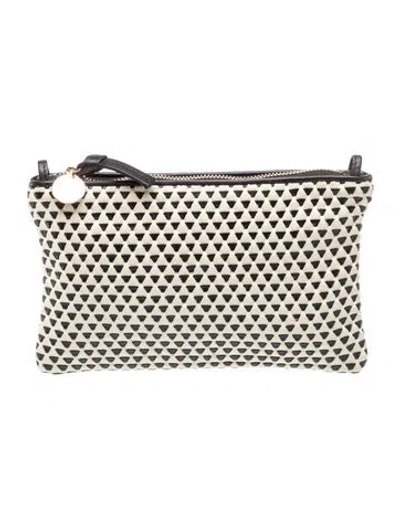 Pre-owned Clare V Leather Clutch In Neutrals