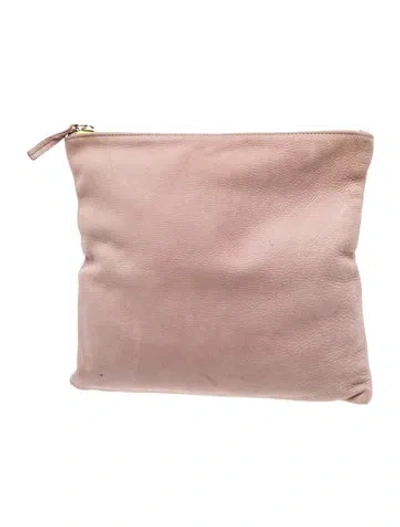 Pre-owned Clare V Leather Clutch In Neutrals