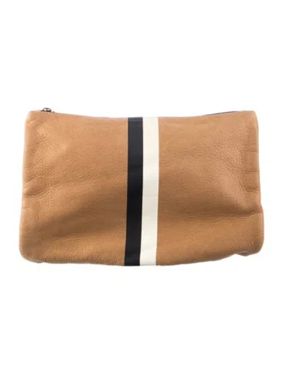 Pre-owned Clare V Leather Clutch In Neutrals
