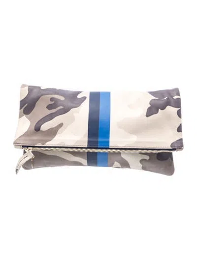 Pre-owned Clare V Leather Clutch In Neutrals