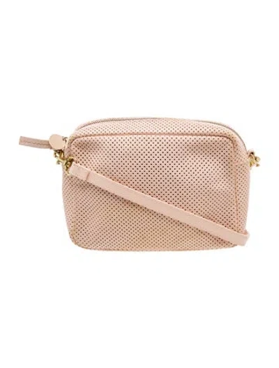 Pre-owned Clare V Leather Clutch In Neutrals/pink