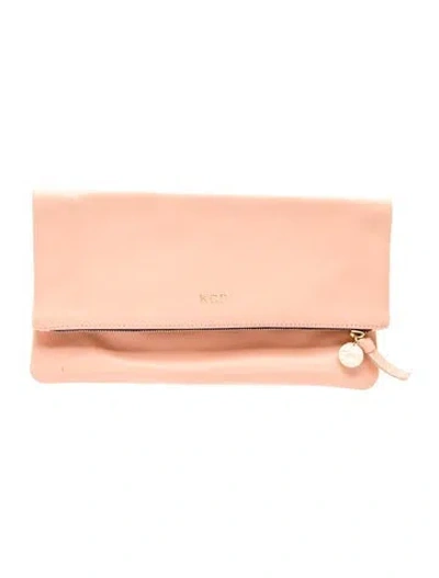 Pre-owned Clare V Leather Clutch In Orange