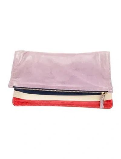 Pre-owned Clare V Leather Clutch In Pink