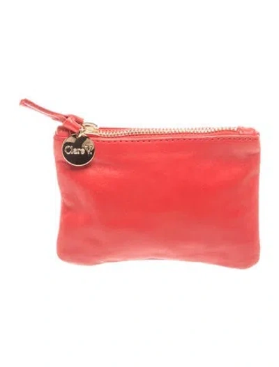 Pre-owned Clare V Leather Clutch In Pink