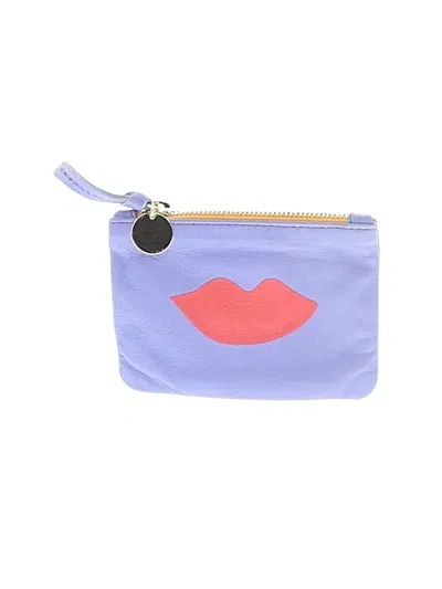 Pre-owned Clare V Leather Coin Purse In Purple