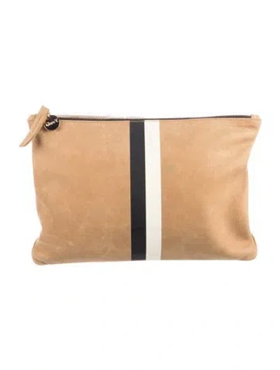 Pre-owned Clare V Leather Cosmetic Bag In Neutrals