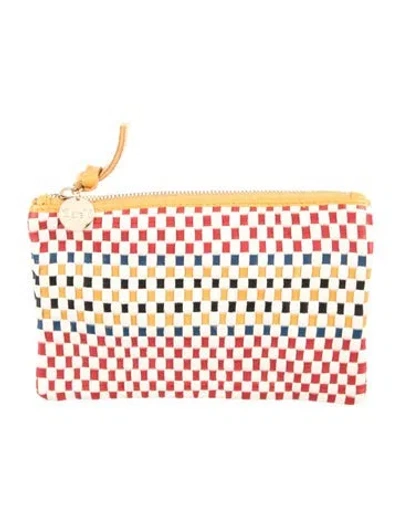 Pre-owned Clare V Leather Cosmetics Bag In Multi