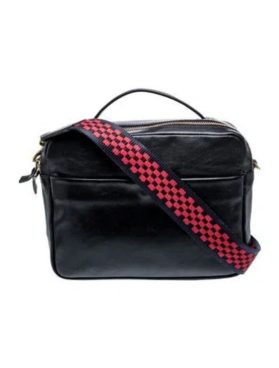 Pre-owned Clare V Leather Crossbody Bag In Black