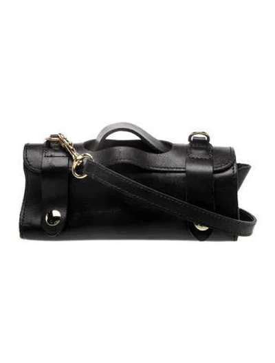 Pre-owned Clare V Leather Crossbody Bag In Black
