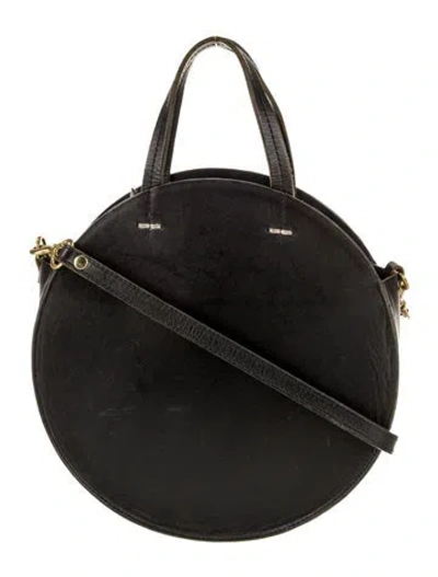 Pre-owned Clare V Leather Crossbody Bag In Black