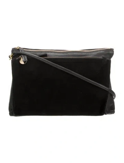 Pre-owned Clare V Leather Crossbody Bag In Black
