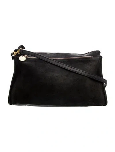 Pre-owned Clare V Leather Crossbody Bag In Black