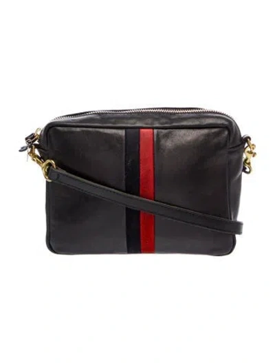 Pre-owned Clare V Leather Crossbody Bag In Black
