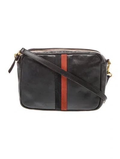Pre-owned Clare V Leather Crossbody Bag In Black
