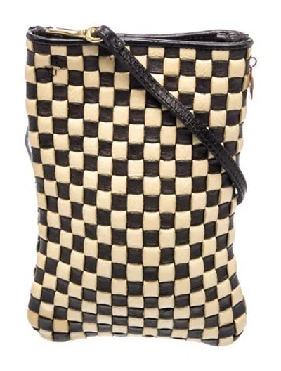 Pre-owned Clare V Leather Crossbody Bag In Black