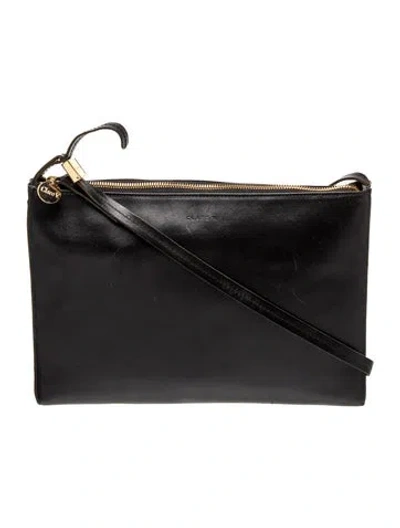 Pre-owned Clare V Leather Crossbody Bag In Black