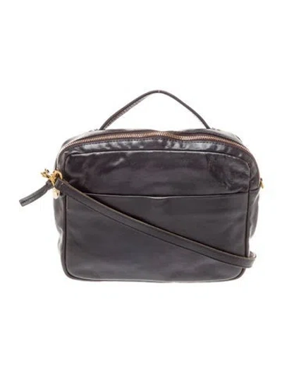 Pre-owned Clare V Leather Crossbody Bag In Black
