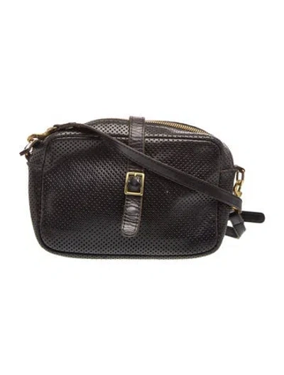 Pre-owned Clare V Leather Crossbody Bag In Black