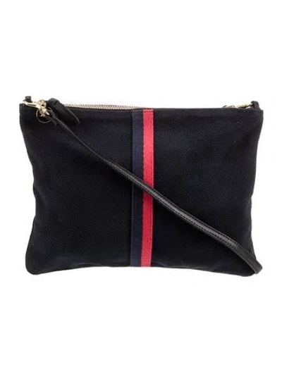 Pre-owned Clare V Leather Crossbody Bag In Blue