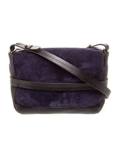 Pre-owned Clare V Leather Crossbody Bag In Blue