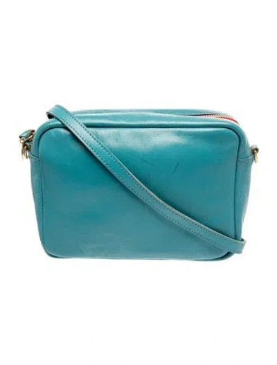 Pre-owned Clare V Leather Crossbody Bag In Blue