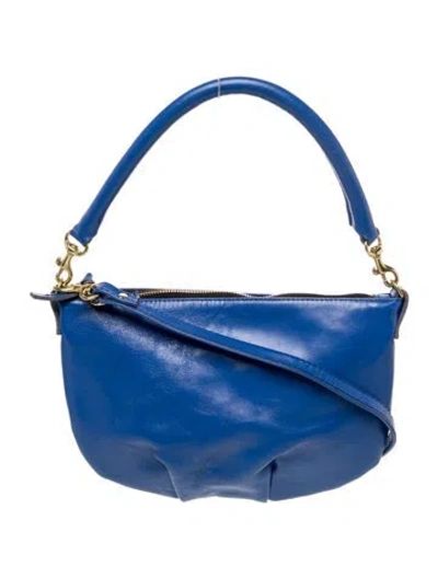 Pre-owned Clare V Leather Crossbody Bag In Blue