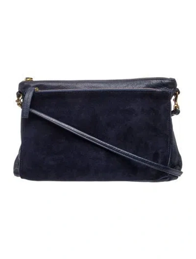 Pre-owned Clare V Leather Crossbody Bag In Blue