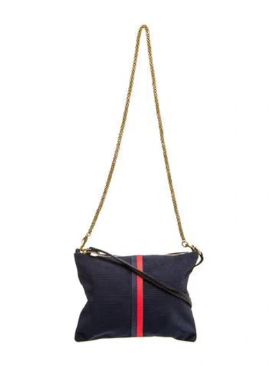 Pre-owned Clare V Leather Crossbody Bag In Blue