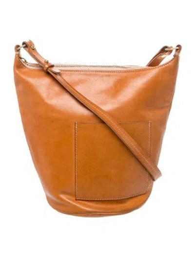 Pre-owned Clare V Leather Crossbody Bag In Brown