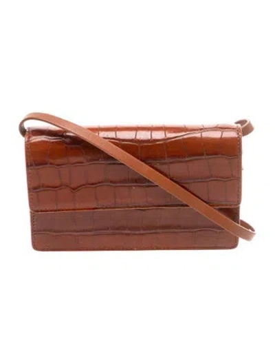 Pre-owned Clare V Leather Crossbody Bag In Brown