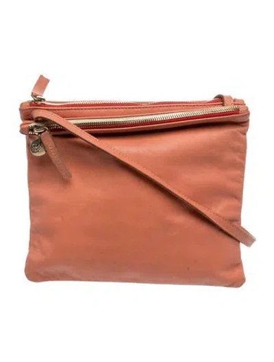 Pre-owned Clare V Leather Crossbody Bag In Brown
