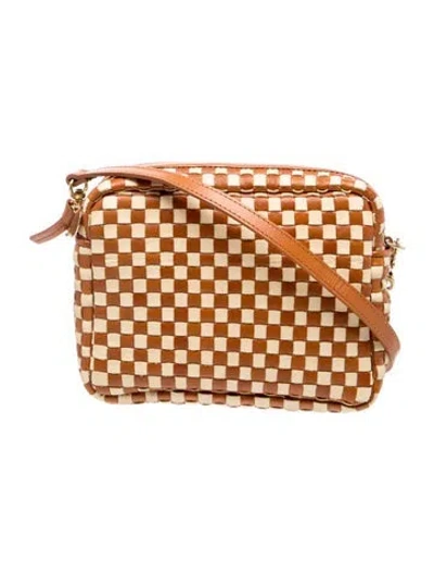 Pre-owned Clare V Leather Crossbody Bag In Brown/neutrals
