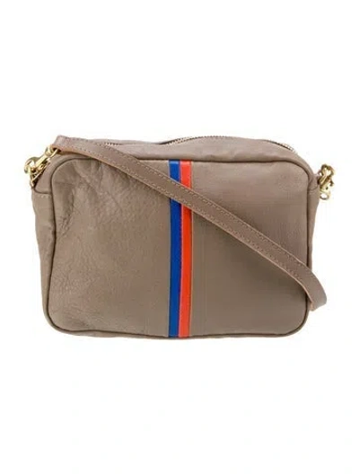 Pre-owned Clare V Leather Crossbody Bag In Gray
