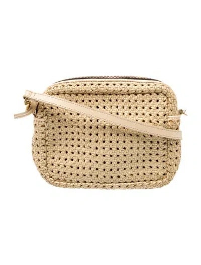 Pre-owned Clare V Leather Crossbody Bag In Neutral