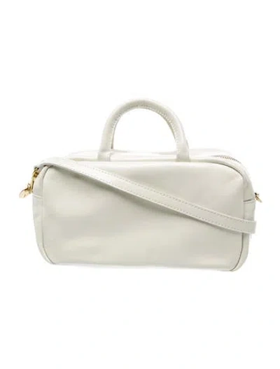 Pre-owned Clare V Leather Crossbody Bag In Neutral