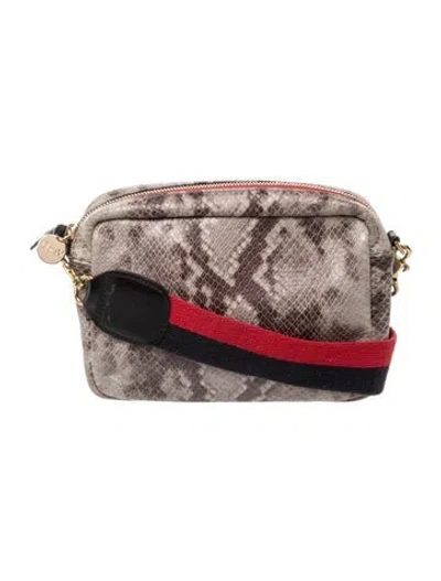 Pre-owned Clare V Leather Crossbody Bag In Neutral
