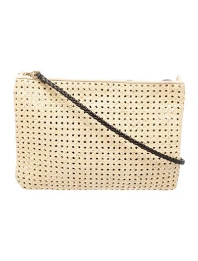Pre-owned Clare V Leather Crossbody Bag In Neutral