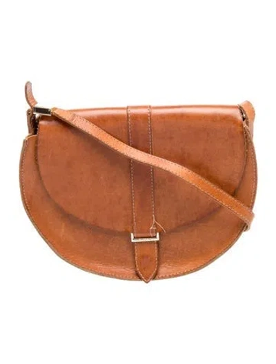 Pre-owned Clare V Leather Crossbody Bag In Neutral