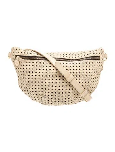 Pre-owned Clare V Leather Crossbody Bag In Neutral