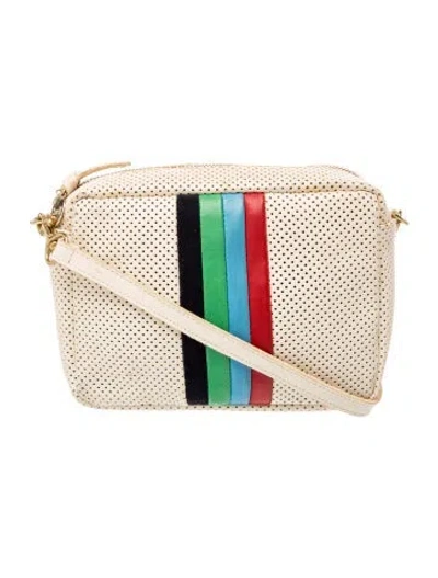 Pre-owned Clare V Leather Crossbody Bag In Neutrals