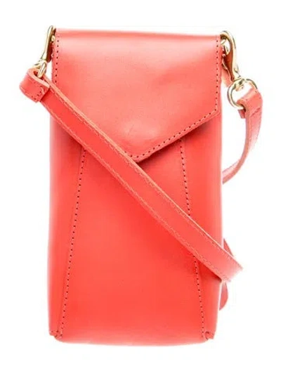 Pre-owned Clare V Leather Crossbody Bag In Pink