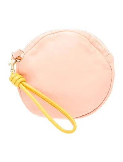 Pre-owned Clare V Leather Crossbody Bag In Pink