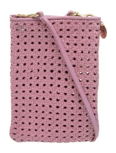 Pre-owned Clare V Leather Crossbody Bag In Purple