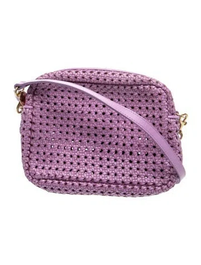 Pre-owned Clare V Leather Crossbody Bag In Purple