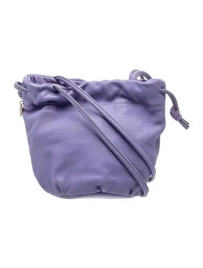 Pre-owned Clare V Leather Crossbody Bag In Purple