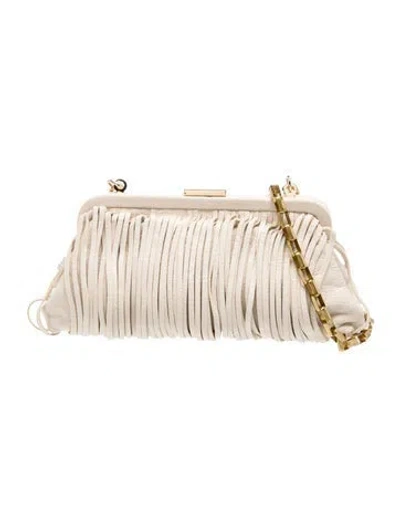 Pre-owned Clare V Leather Crossbody Bag W/ Tags In Neutrals