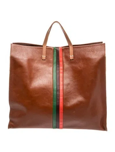 Pre-owned Clare V Leather Garment Bag In Brown