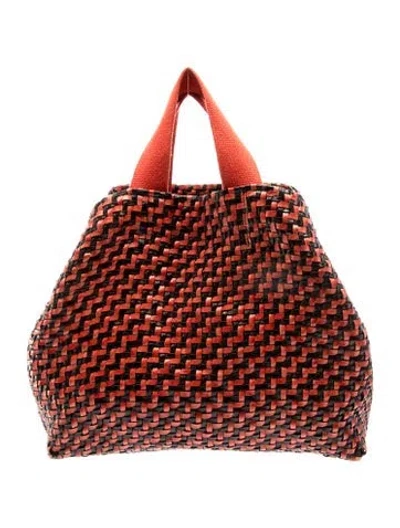 Pre-owned Clare V Leather Hobo In Black/red