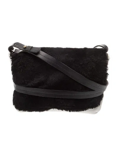 Pre-owned Clare V Leather Messenger Bag In Black